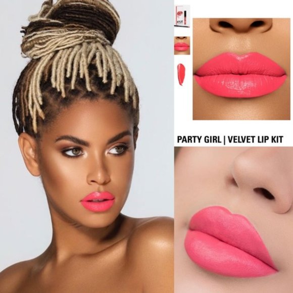 BNIB KYLIE Cosmetics LIP KIT Party Girl VELVET LIQUID LIPSTICK & LINER Pink